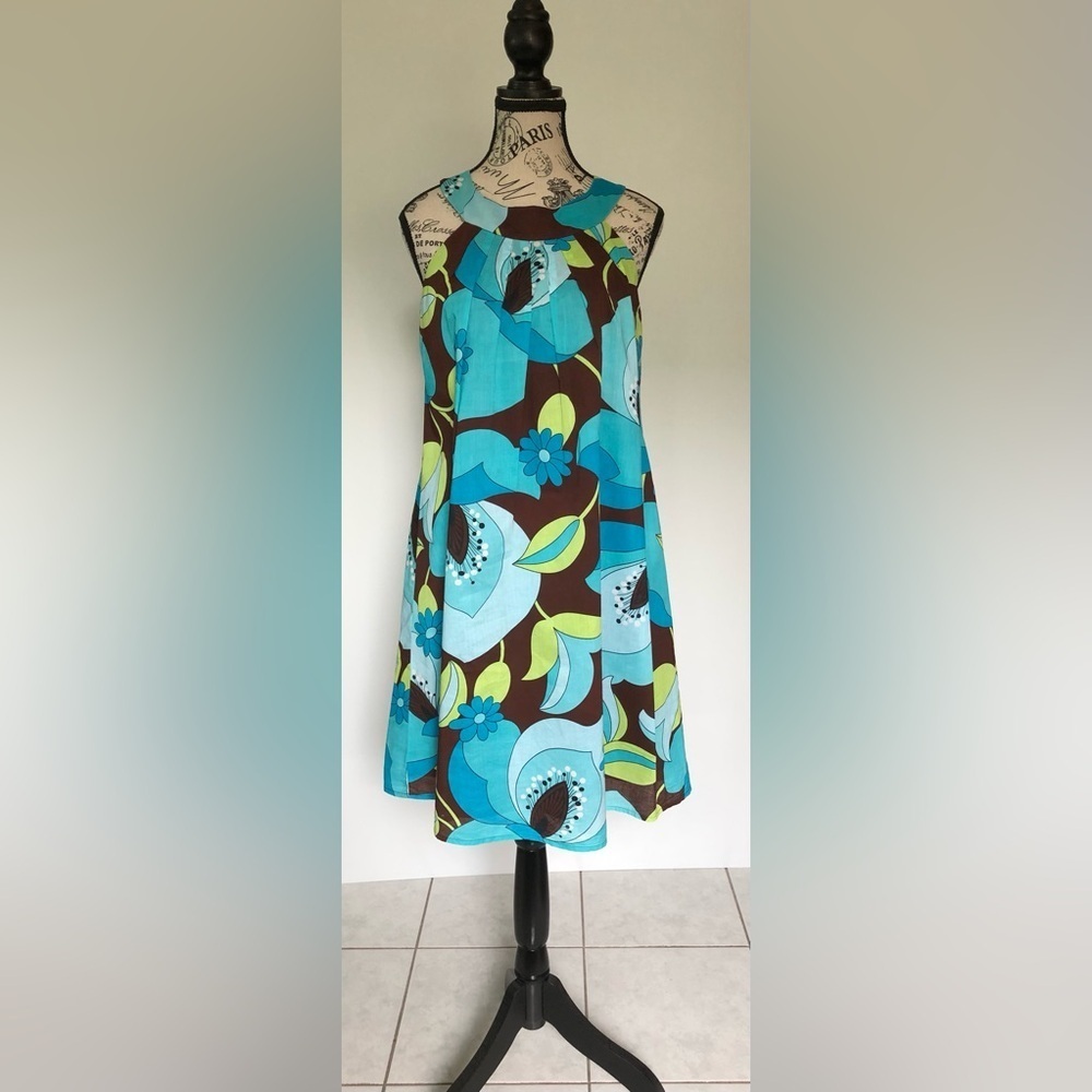 Vintage NEW DIRECTIONS Colourful Pillow Case Dress Size 4, multi colours